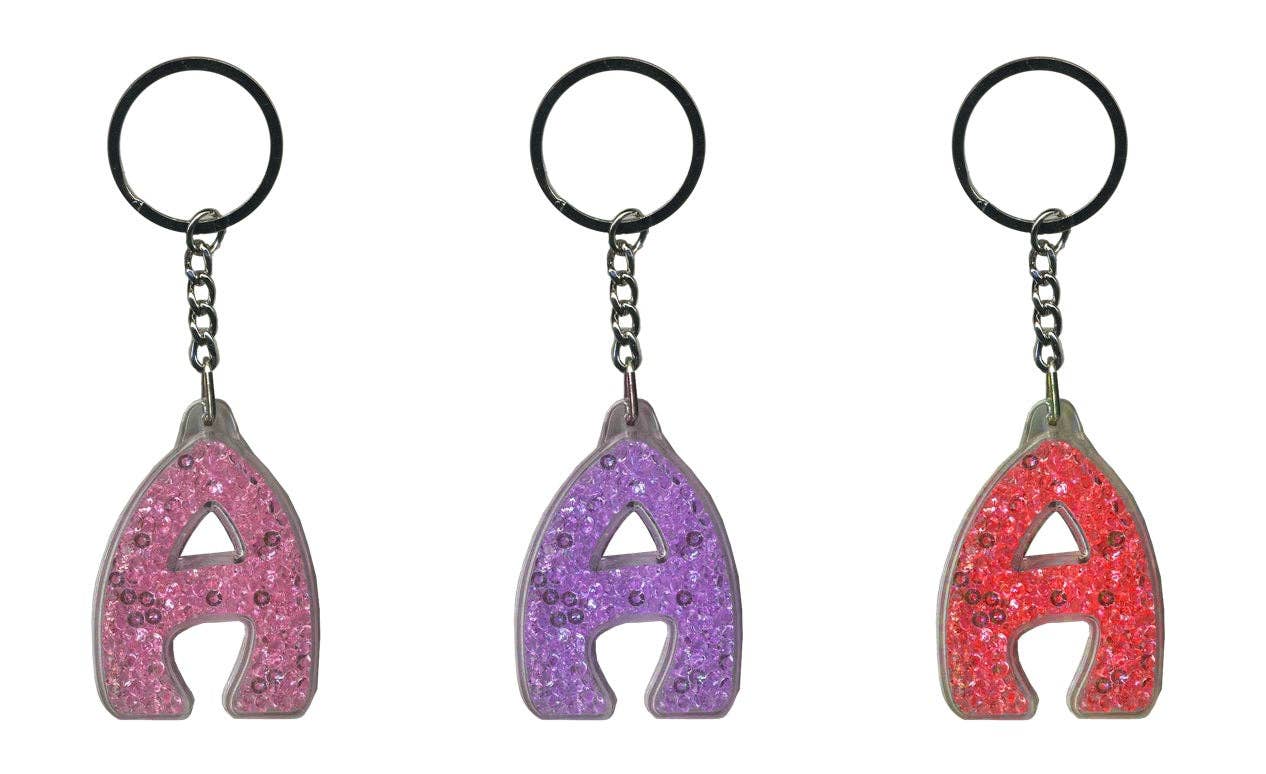 Instant Gifts International – wholesale Keychain – Women's – Itzy Glitzy Keyrings - Initial Letters0