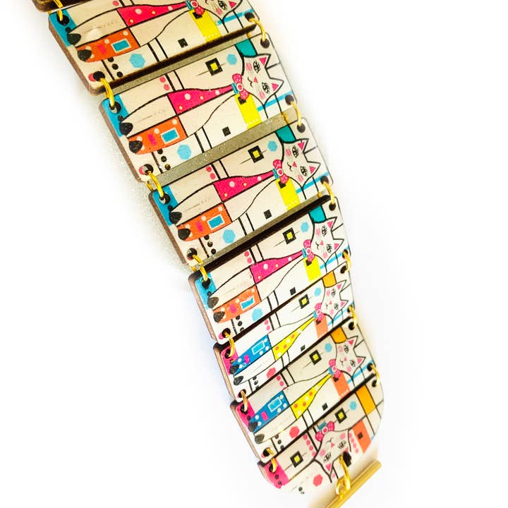 Rosie Rose Parker - Wholesale Charm/dangle bracelet - Big chunky funky bracelets cat gifts unusual jewellery RETRO7