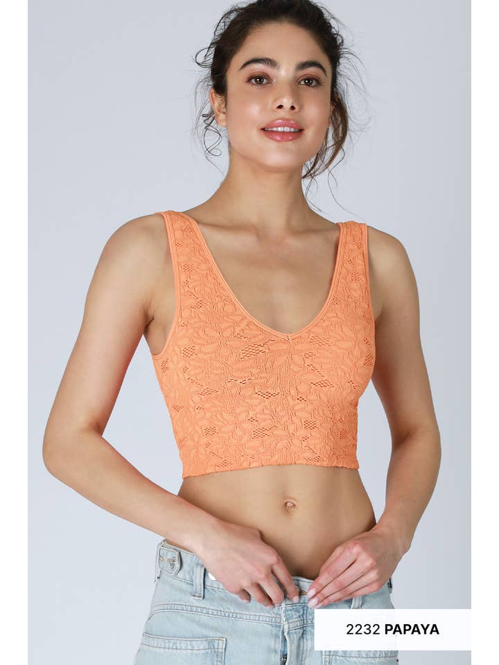 NIKIBIKI - Wholesale Tank Top - Women's - NS8309 - Lace V Neck Tank Top