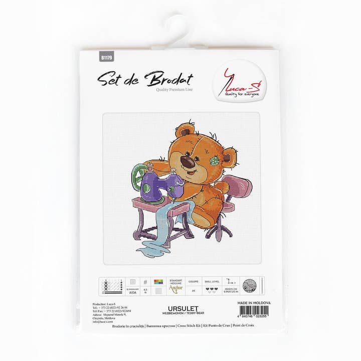Luca-S - Wholesale Embroidery/cross-stitch supplies - Cross Stitch Kit Luca-S - Teddy-Bear, B11791