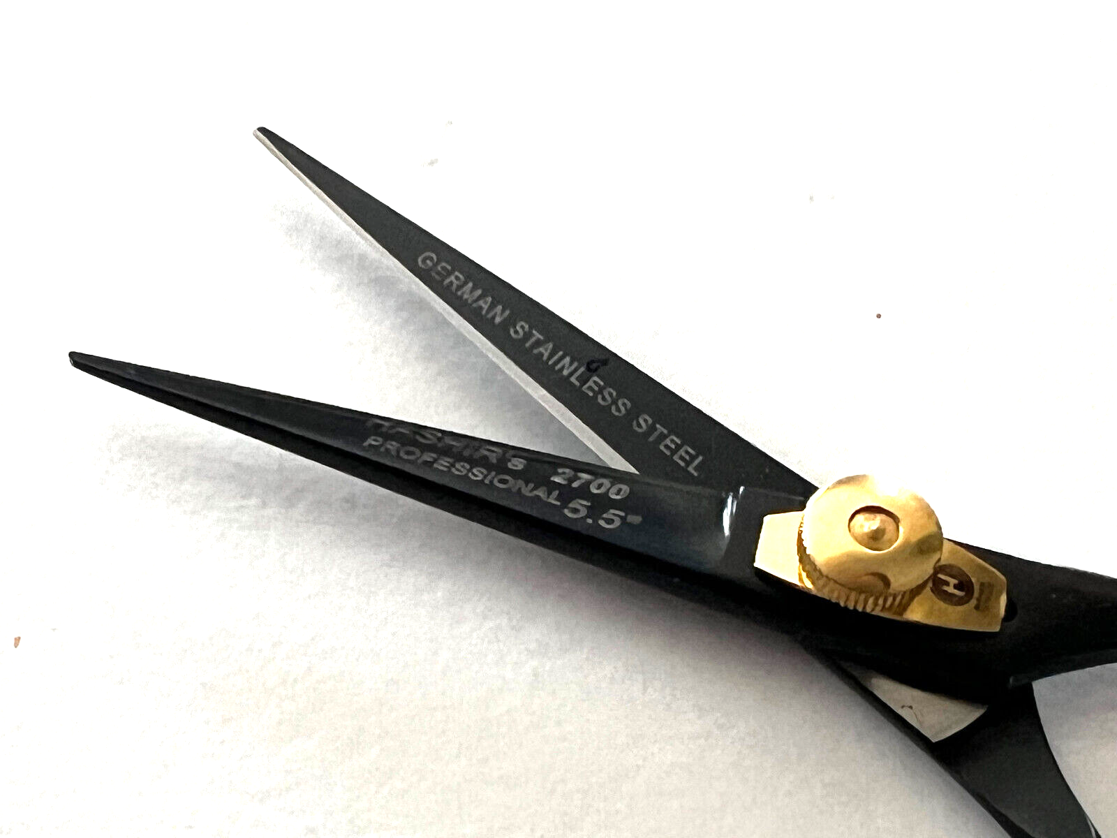 HASHIR PRODUCTS – wholesale Frisörsax – Professionella tyska grooming saxar i rostfritt stål 14 cm, svart design4