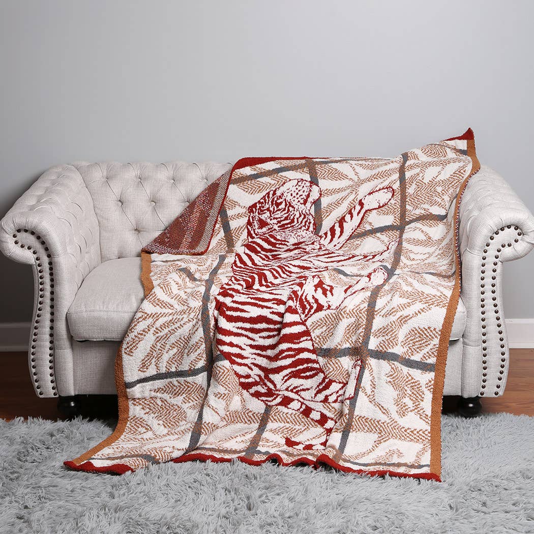 Fashion City - Wholesale Throw Blanket - Cheeta Lion Tiger Forest Design Throw Blanket10