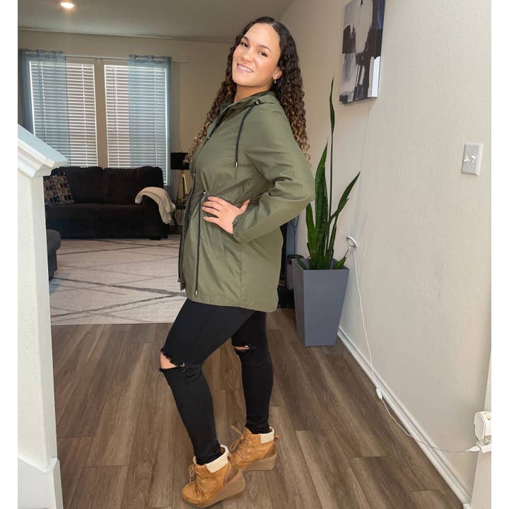 Rokka & Rolla - Wholesale Windbreaker - Women's - Women's Trench Coat Windbreaker Jacket12