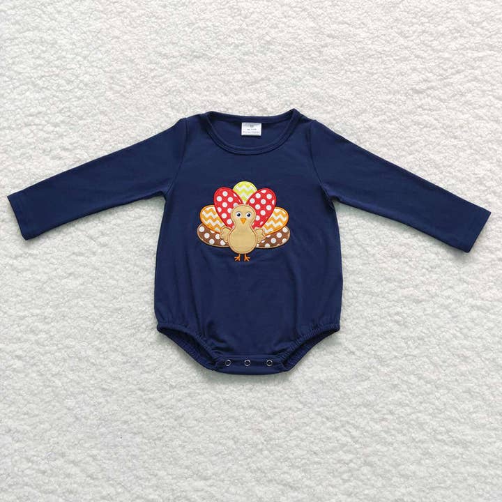 Baby Boys Thanksgiving Turkey Long Sleeve Rompers for wholesale by Aier Wholesale