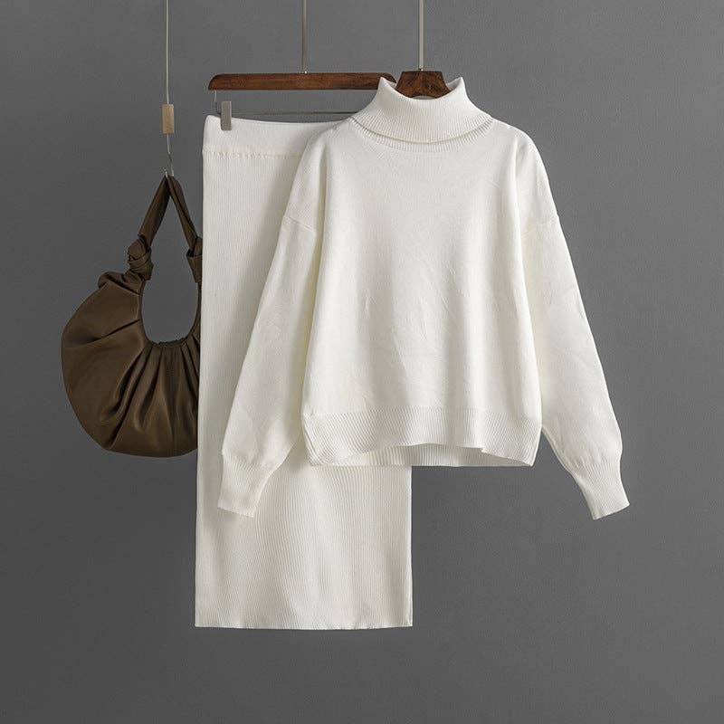 Marayn - Wholesale Top & Skirt Set - Women's - Chic Knit Set Sweater  Skirt for Fall9