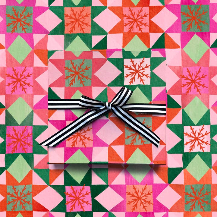 Snowflake Quilt Wrap for wholesale by The Paper Curator