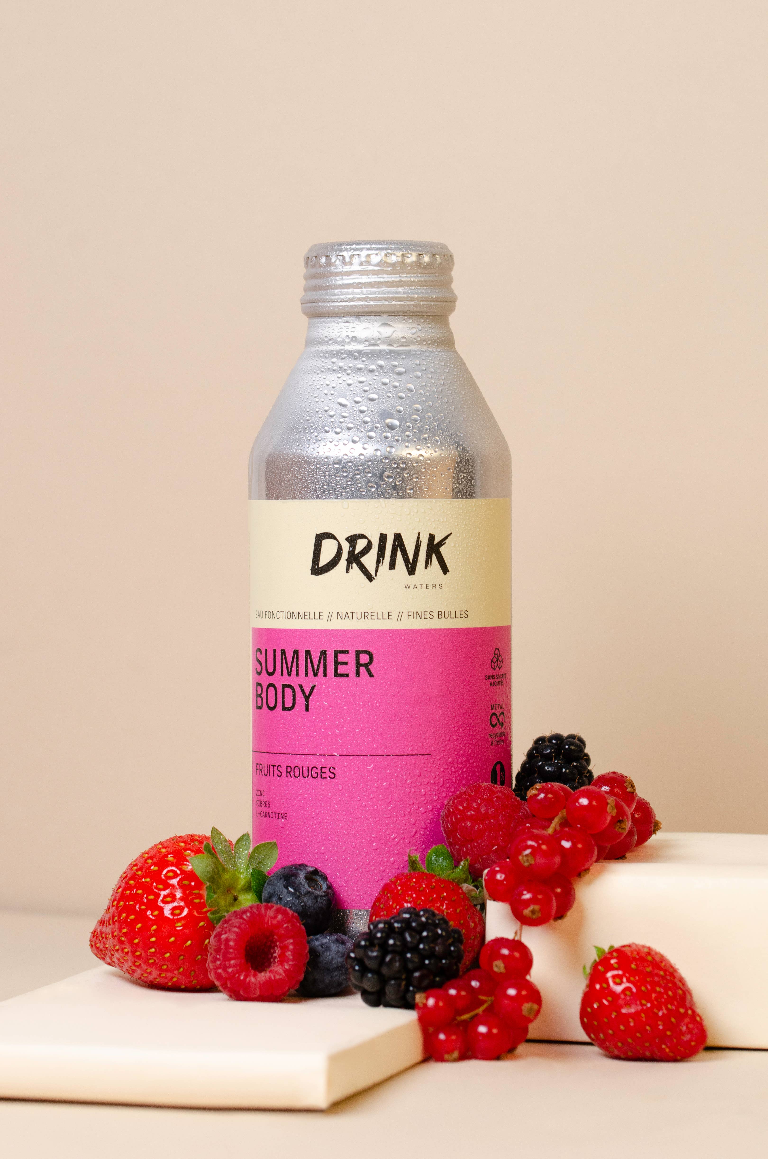 Drink Waters - Wholesale Bruiswater - SUMMER BODY functioneel koolhydraatwater uit de Alpen in aluminium verpakking2