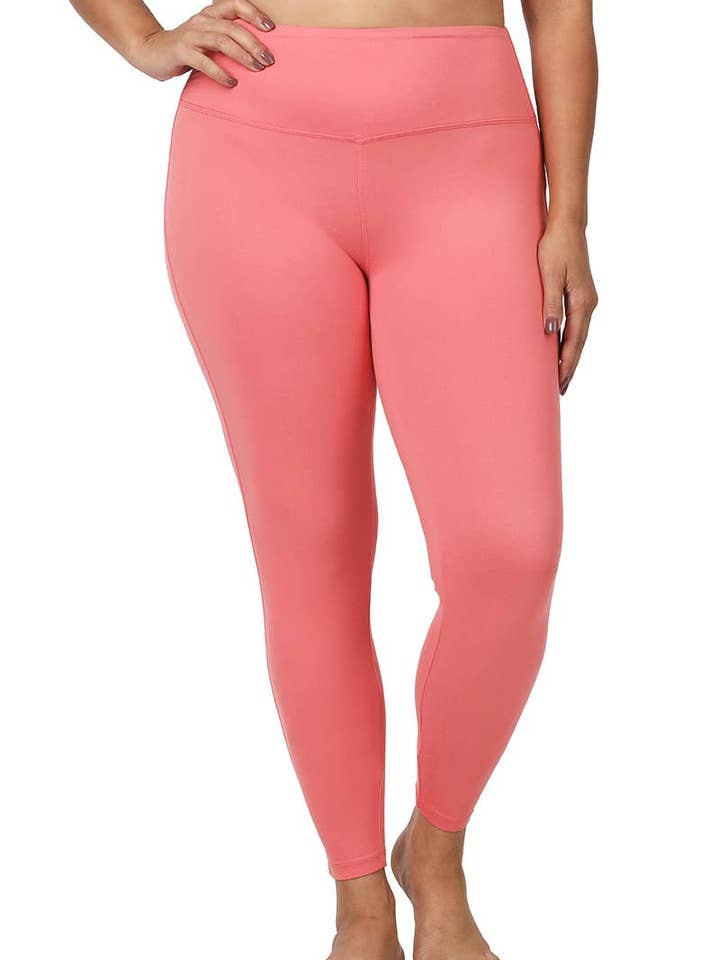 Plus Brushed Microfiber Full Length Leggings for wholesale by Vanilla Monkey