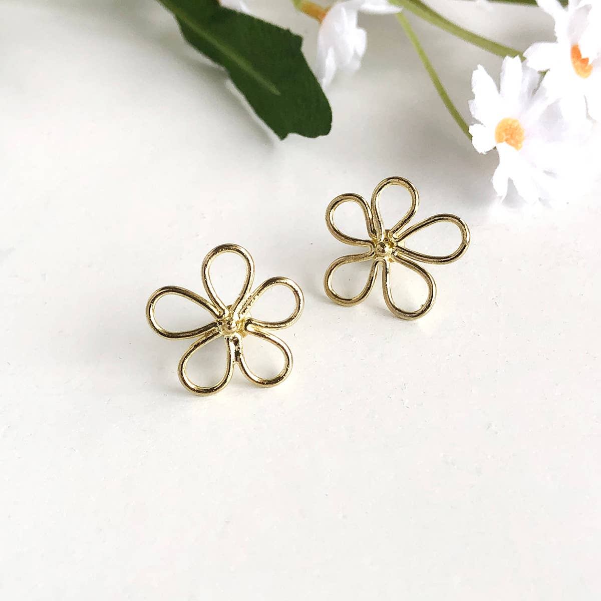 WorldFinds - Wholesale Stud/Post Earrings - Perennial Posts - Gold0