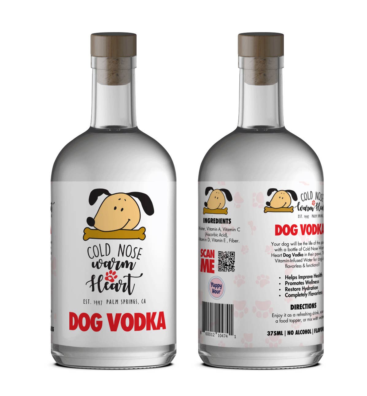 Yappy Hour - Wholesale Pet Treats - Dog - Private Label Dog Liquor 375mL | 12ct | Assorted Options1