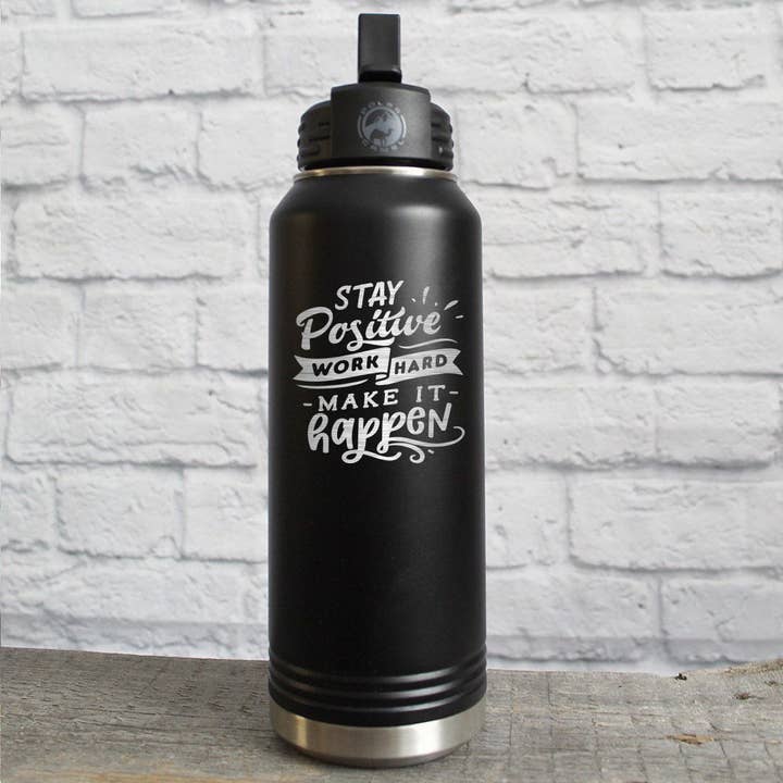 Stay Positive Work Hard Mug Wine Tumbler Water Bottle for wholesale by Katie & Company