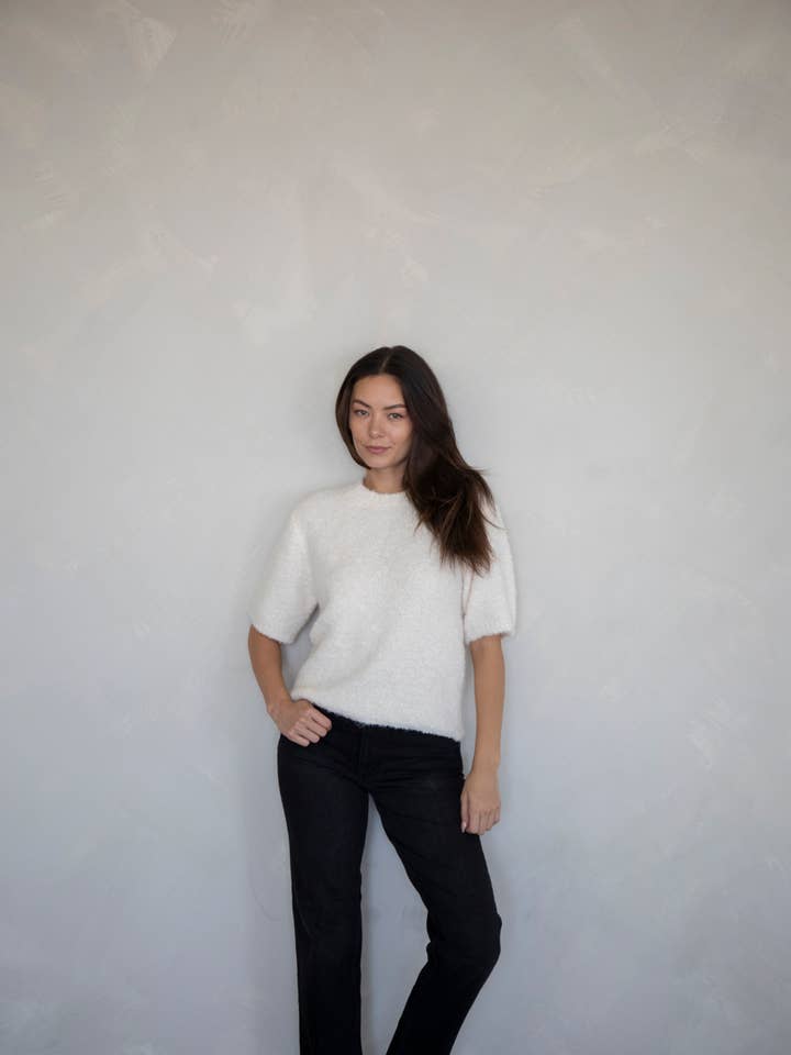 Anita Soft Boucle Pullover Knit Sweater Top for wholesale by Things Between