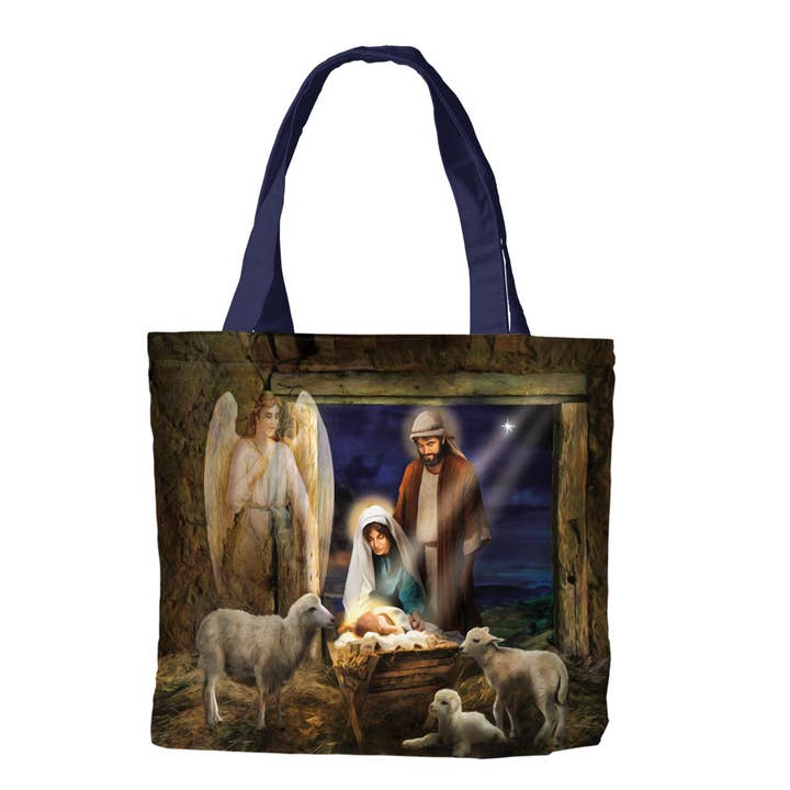Sac fourre-tout en toile Holy Nativity pour la vente par Briarwood Lane