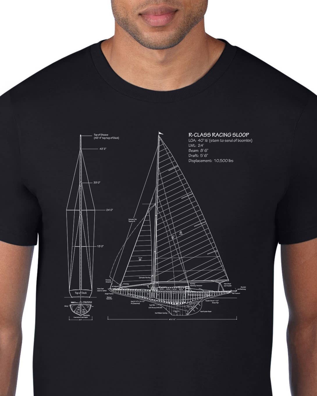 Architee - Vente T-shirt sérigraphié – homme - T-shirt Voilier par Architee1
