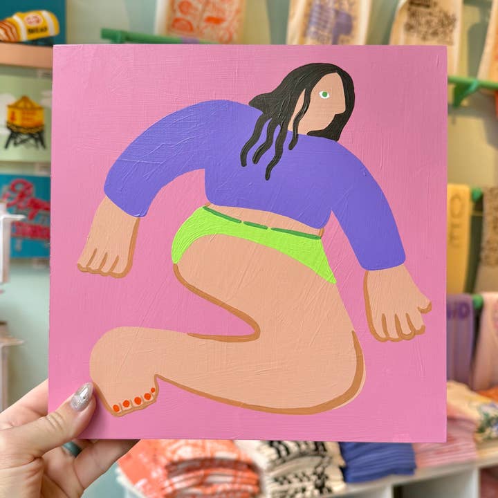 Damen 10" - Akryl på panel för wholesale av Paris Woodhull Illustrations