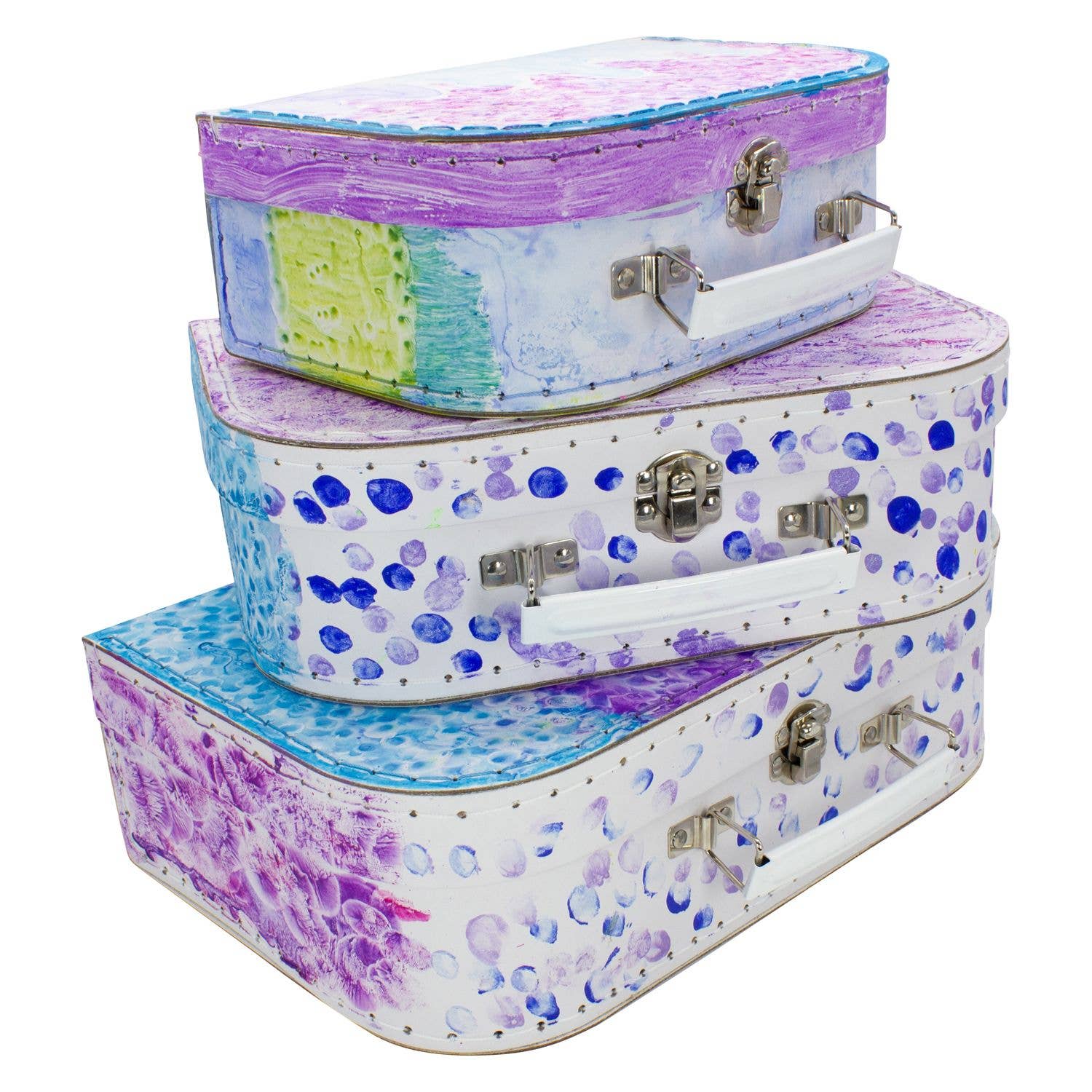 GICO Spielwaren - Wholesale Gift Box - GICO Cardboard Suitcase White for Designing - Set of 32