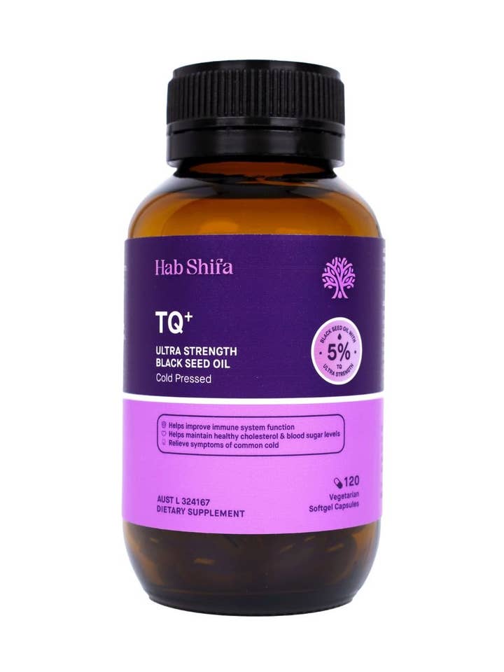 TQ+ Ultra Strength Black Seed Oil 120 Capsules for wholesale by Hab Shifa