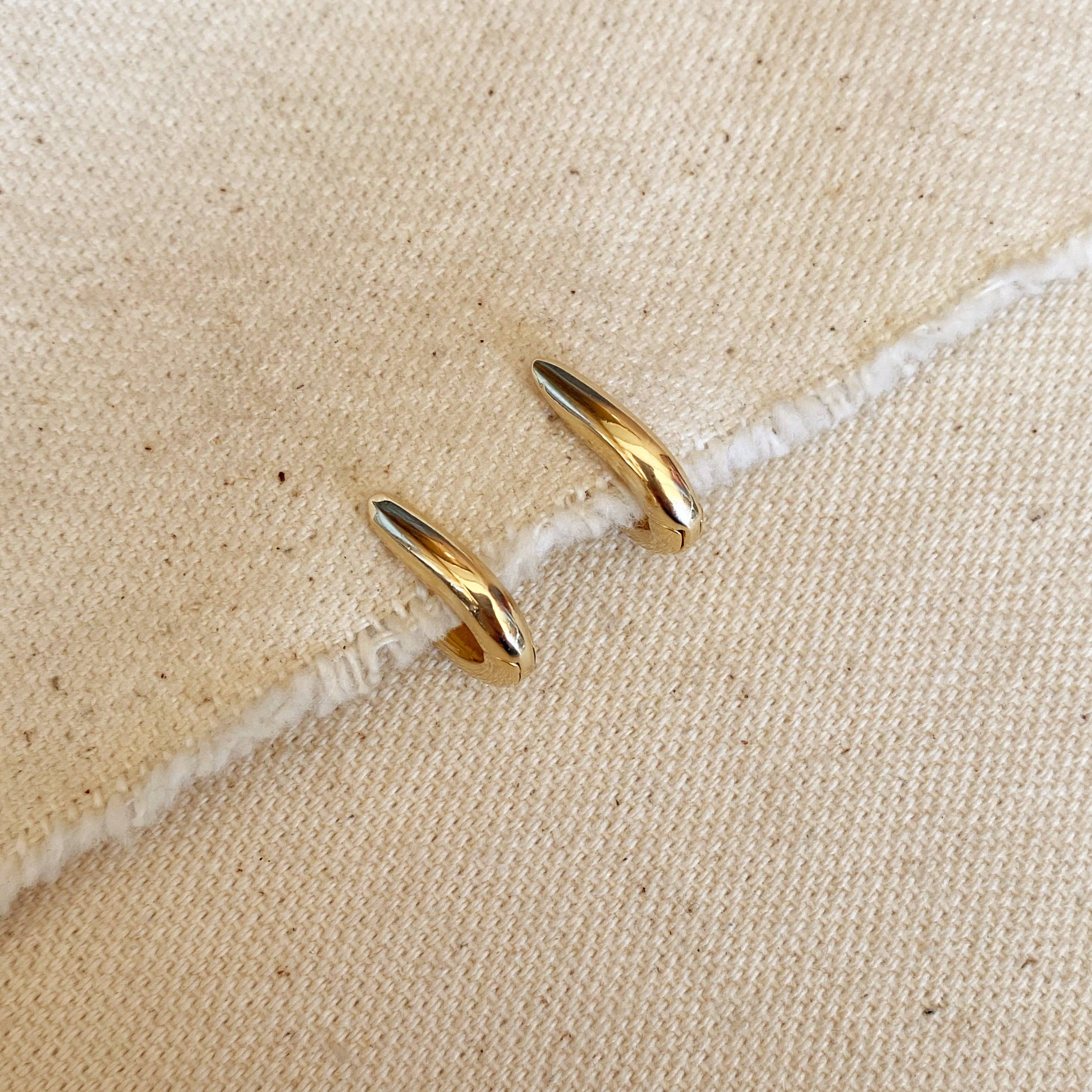 GoldFi - Wholesale Hoop Earrings - 18k Gold Filled U Shaped Hoop Earrings2
