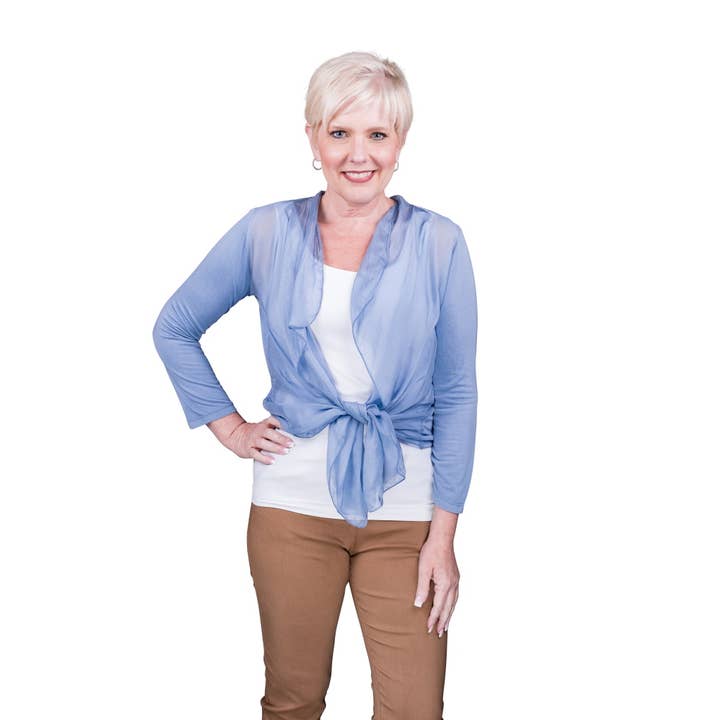 TINA Stephens Italy/Tees By Tina – wholesale Wrap – Women's – Ansley Silk Front Tie Wrap (BQ233)34