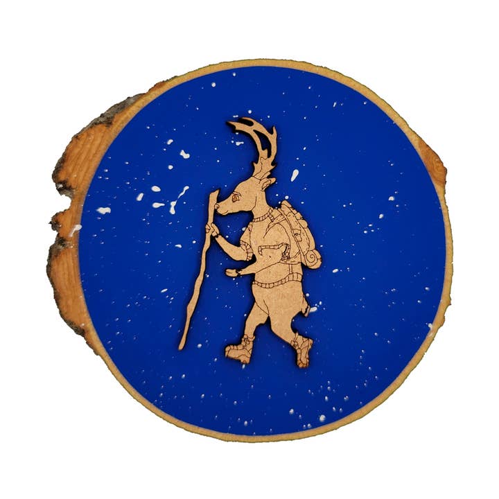 Hiking Deer Ornament for wholesale by Spears Creations