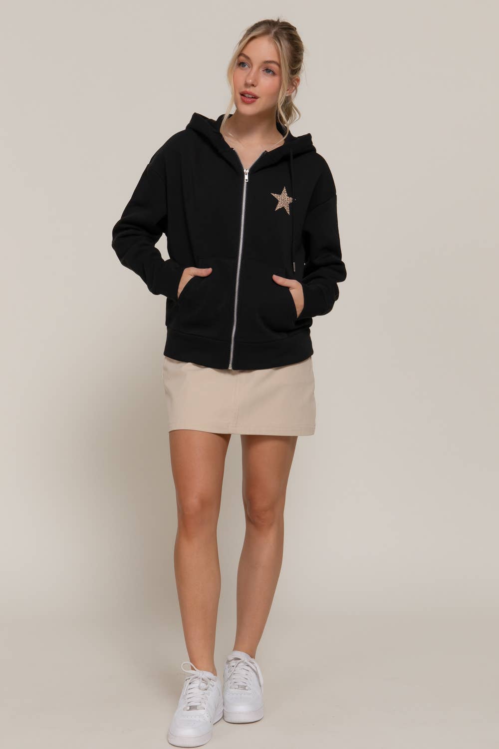 Active Basic | Active USA - Wholesale Hoodie - Women's - Long Sleeve Front & back Print Zip-Up Hoodie Jacket14