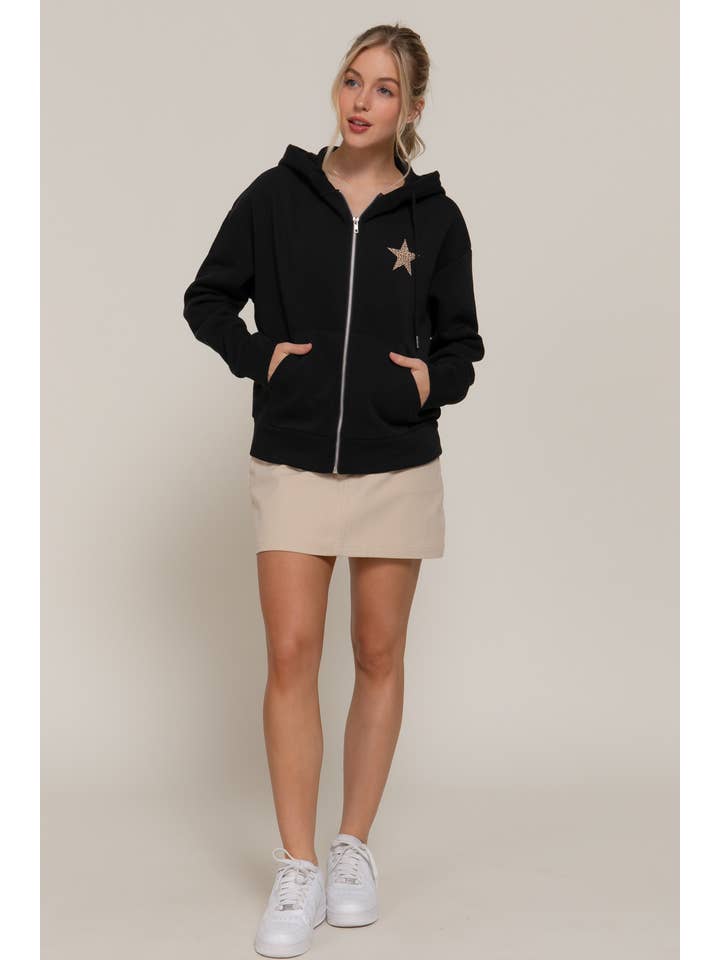 Active Basic | Active USA - Wholesale Hoodie - Women's - Long Sleeve Front & back Print Zip-Up Hoodie Jacket14