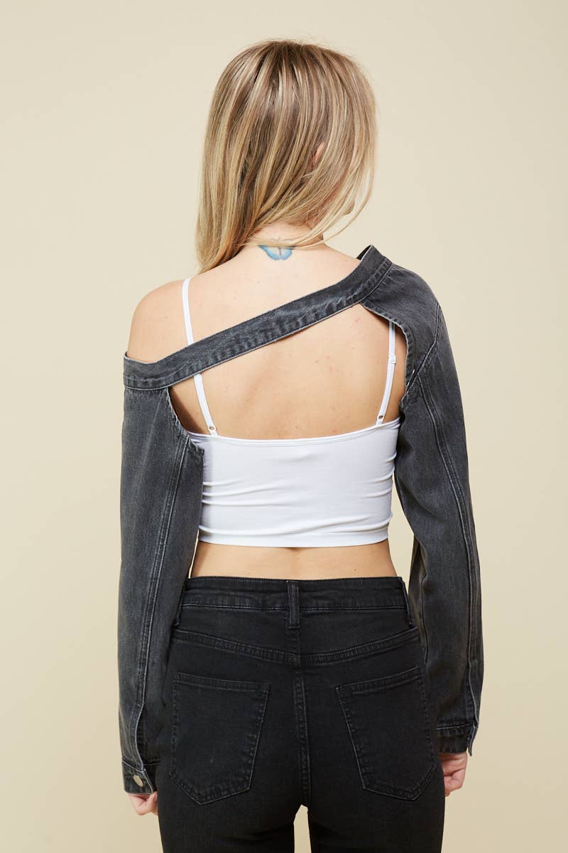 ANWND - Wholesale Denim Jacket - Women's - 2566 - DENIM SHRUG JACKET6