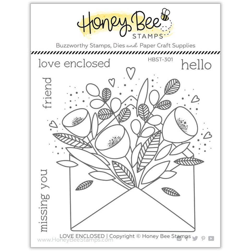 Honey Bee Stamps - Wholesale Rubber/Decorative Stamp - Pretty Postage - 4x4 Photopolymer Stamp Set - Retiring6