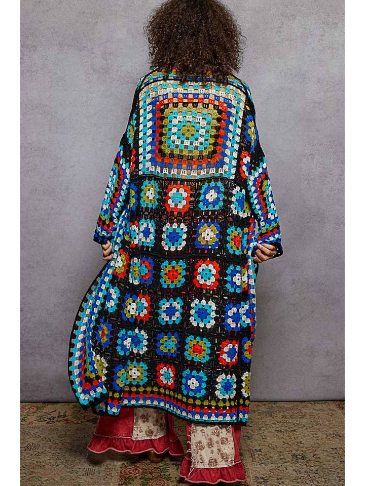 Pol Clothing - Wholesale Cardigan - Women's - Long Sleeve Various Colors Crochet Cardigan11