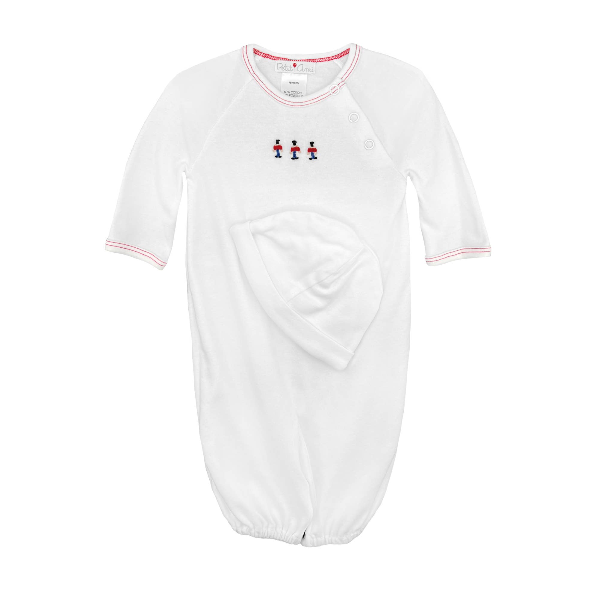 Petit Ami & Zubels – wholesale Jumpsuit – Baby – Holiday Embroidered Knit Convertible Bag0