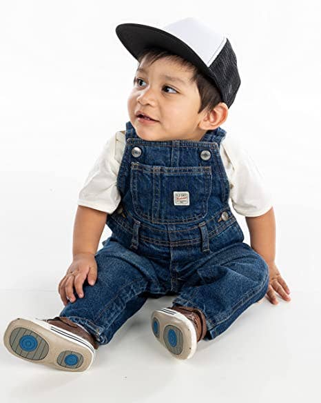 Funky Junque – Engroshandel Hue - Børn – Børn/Todd/Spædbarn Flad Brim Hat - Sort/Hvid1