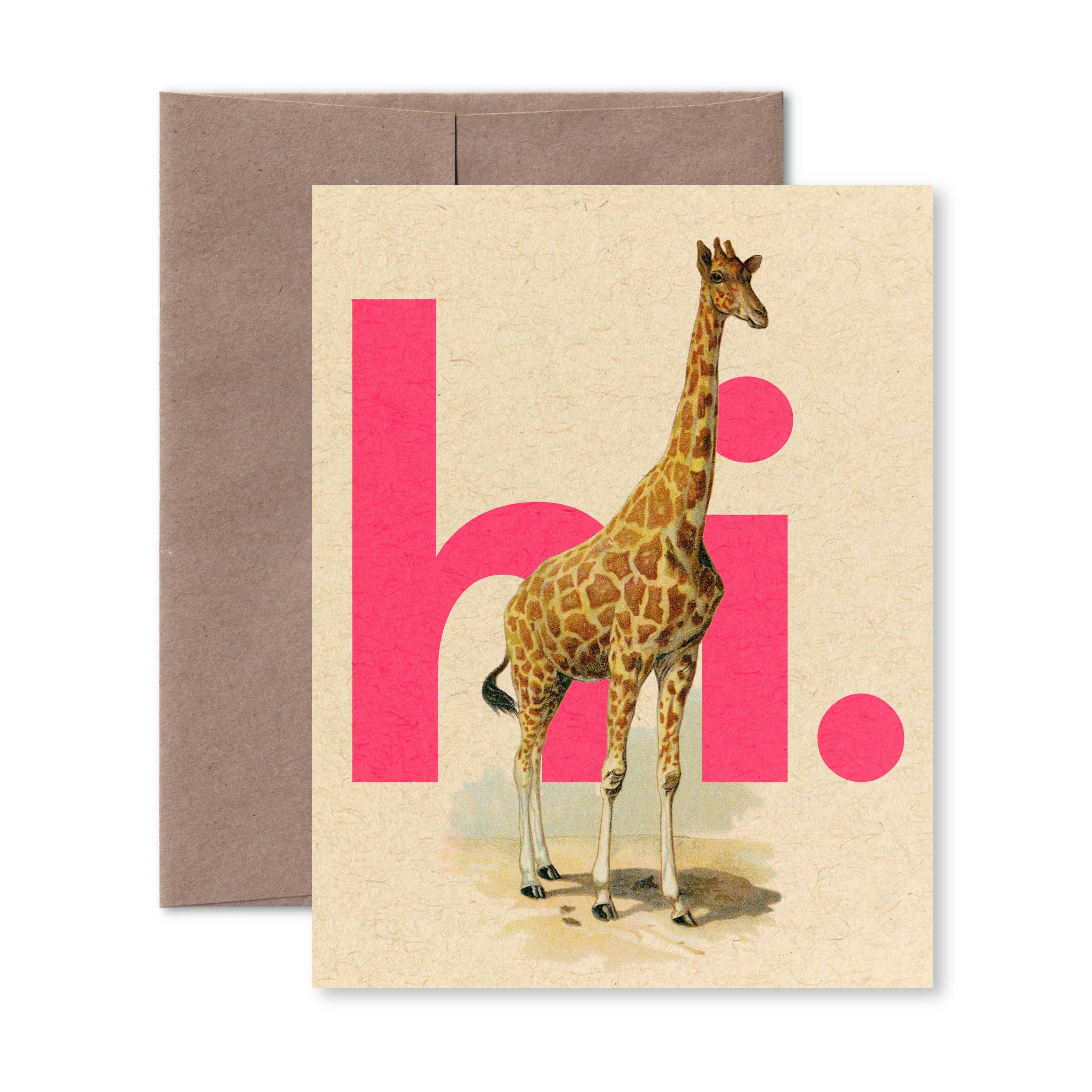 Pictrix Design - Wholesale Everyday Greeting Card - “Hi. (giraffe)" A2 greeting card7