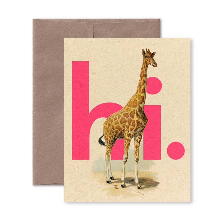 Pictrix Design - Wholesale Everyday Greeting Card - “Hi. (giraffe)" A2 greeting card7