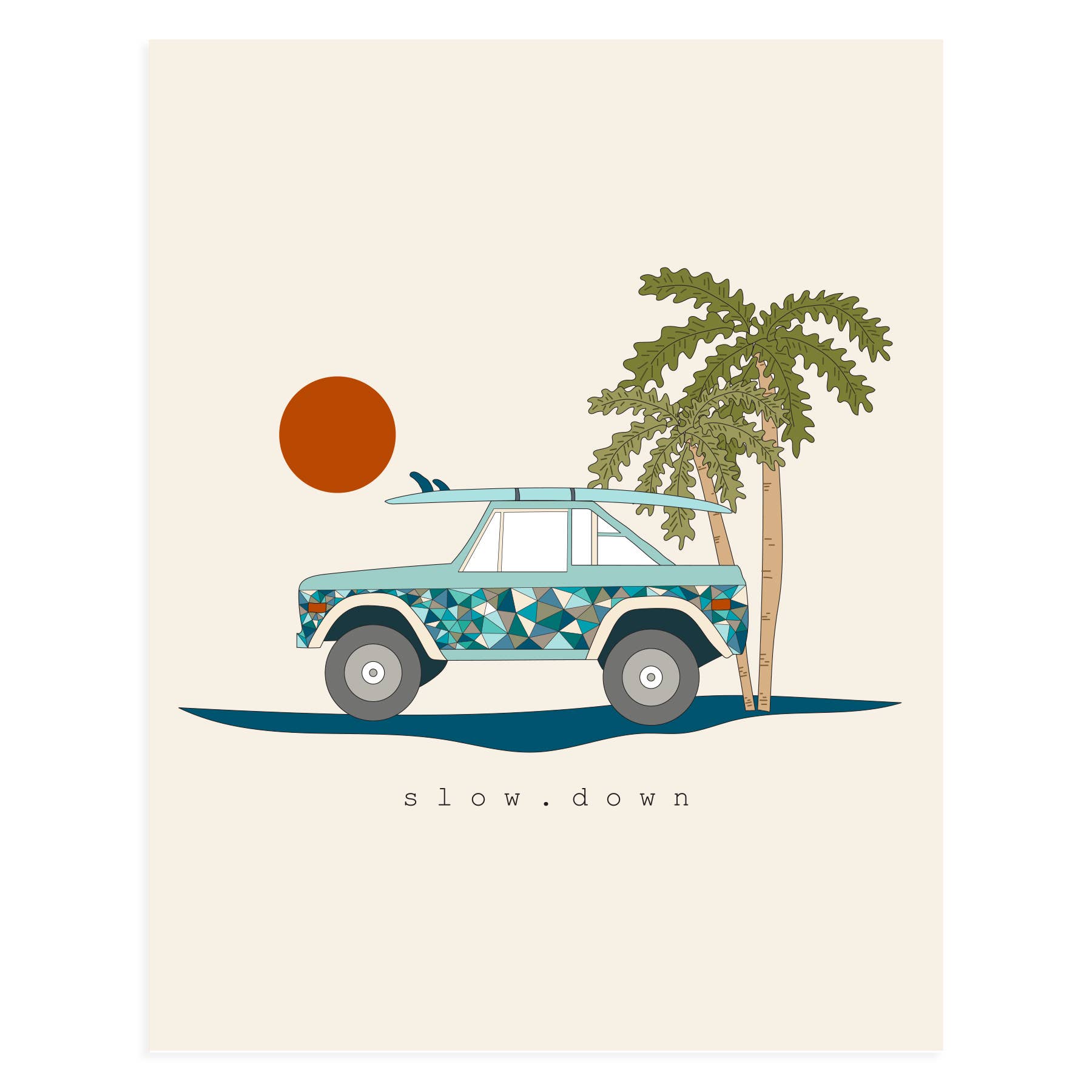 The Happy Sea - Wholesale Art Print - Slow Down, 11x14 Art Print0