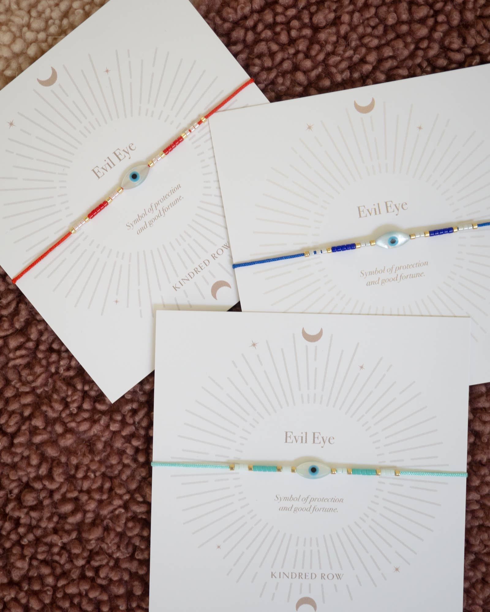 Kindred Row - Wholesale Armband met kralen - Boze Oog Koord Armband, Rood3