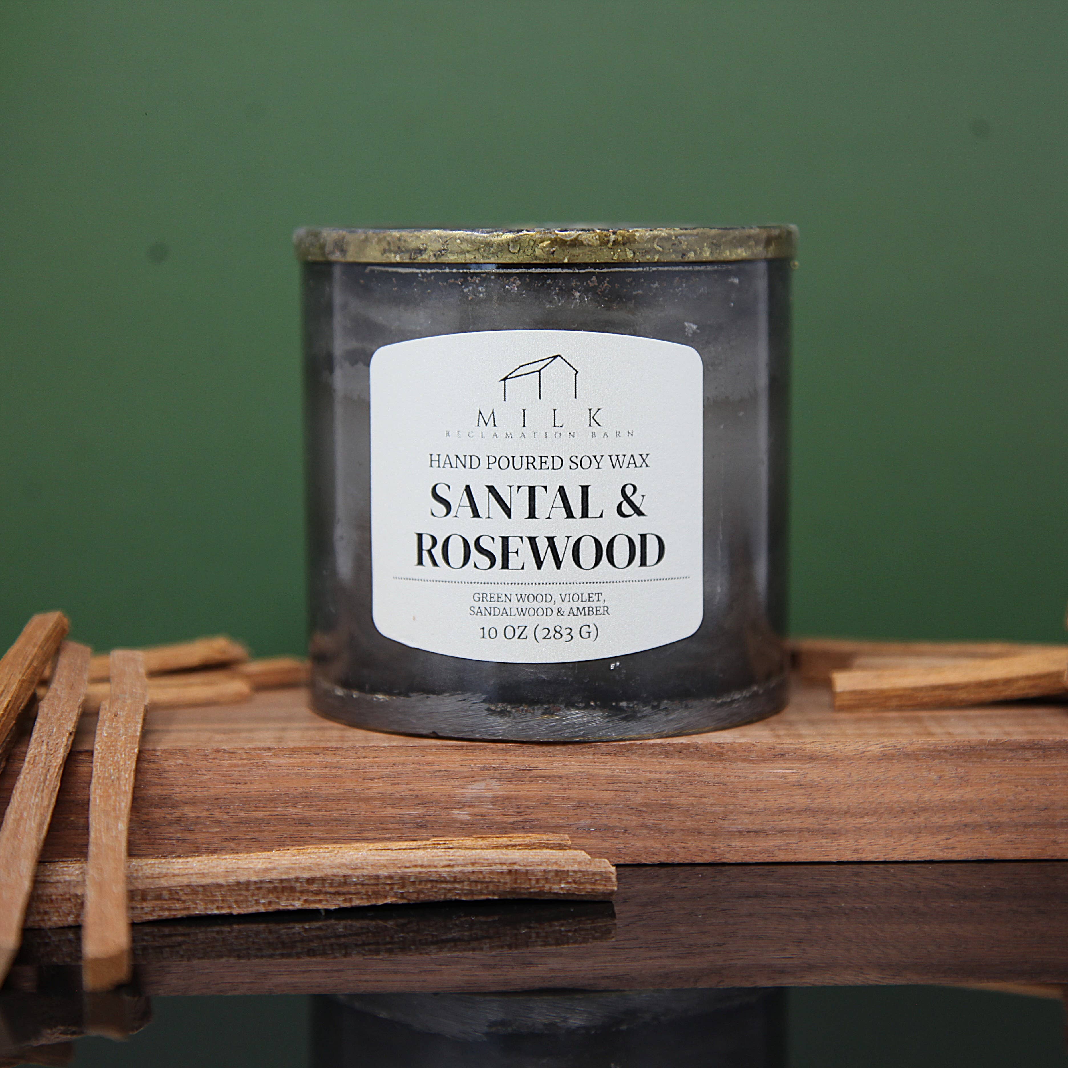 Milk Reclamation Barn - Wholesale Jar/Filled Candle - Rustic Barn Metal Candle - 10 oz2