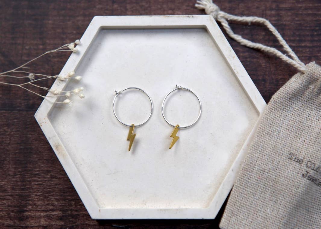 The Old Farmhouse Jewellery – wholesale Dangle earrings – Small Brass Earrings, sterling silver, brass charm, dainty12