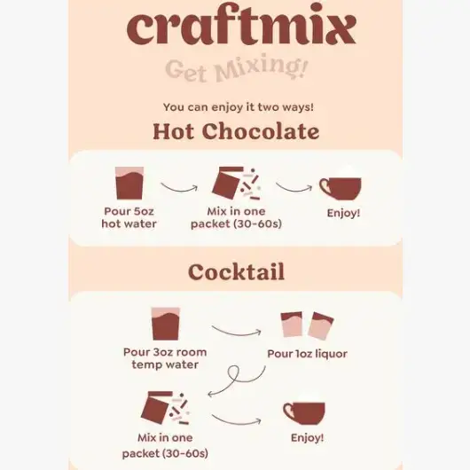 Craftmix - Wholesale Hot Cocoa Mix/Kit - Cozy Hot Chocolate & Cocktail Mixer - 24ct Caddy2