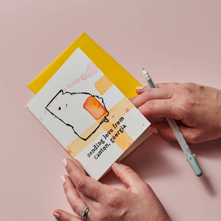 Liefde sturen van... (Pas aan met je stad+staat!) voor wholesale door Beau Paper Co.