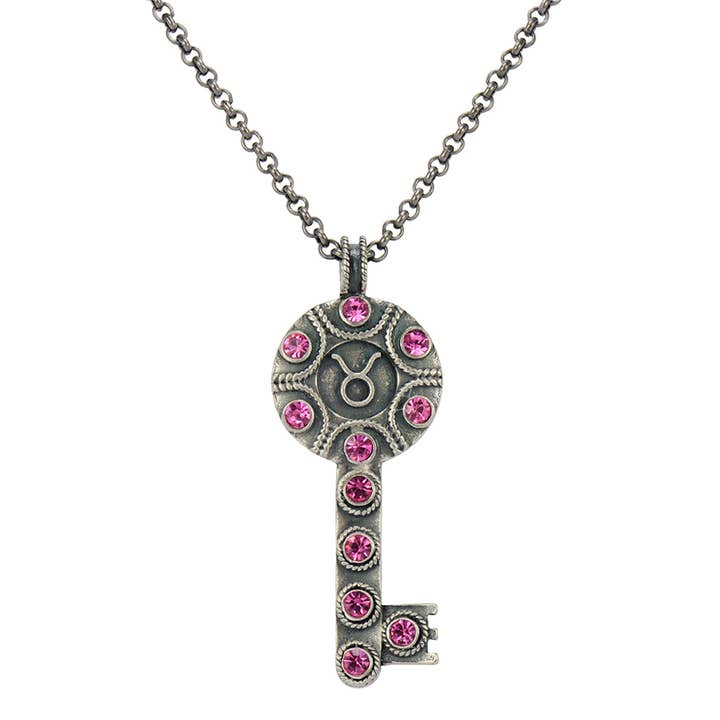 Key Zodiac Sign Necklace TAURUS for wholesale by Not Just Any Old Day