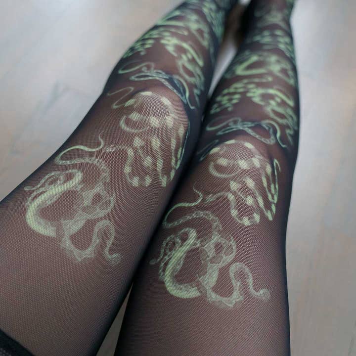 jadesnakes Obsidian Jade Snakes Stay Up Stockings for wholesale on Faire2