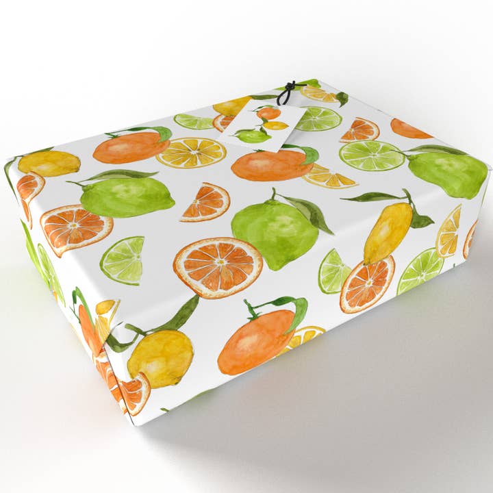 Re-wrapped - Wholesale Flat Wrap - Citrus Fruit • ECO Friendly • UK Made • Made in the UK1
