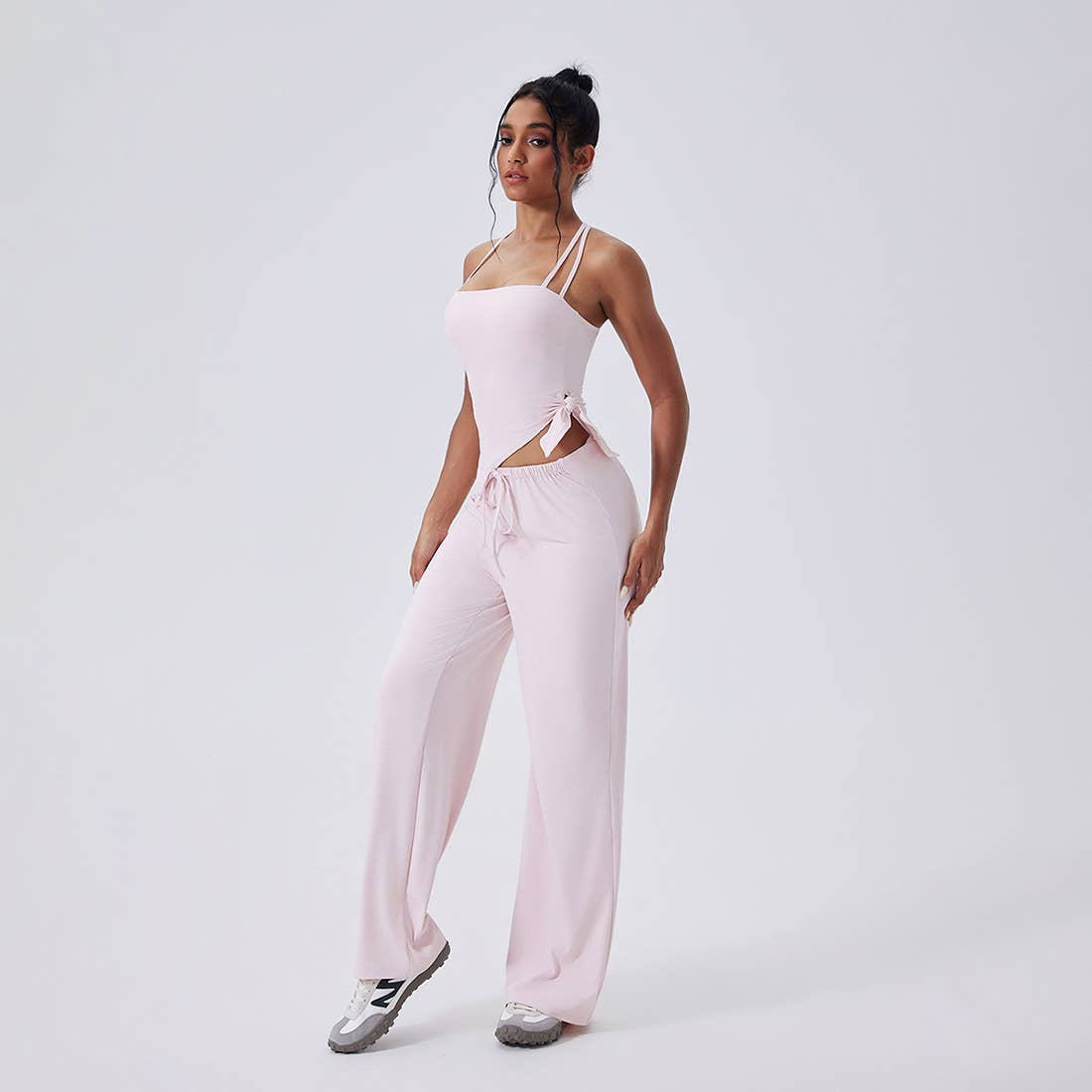 Sodalemon – wholesale Activewear set – Women′s – Square-Neck Yoga Set:Sports Bra+Wide-Leg Pants10