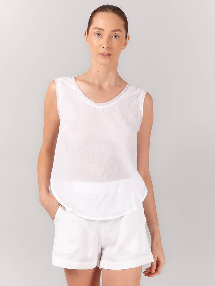 Camiseta sin mangas Everyday - Blanca para venta al por mayor de BEFORE ANYONE ELSE