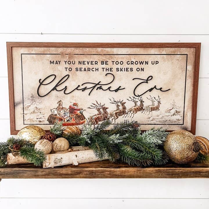 WillowBee Signs & Designs - Wholesale Sign - Search Skies Christmas Eve - Rectangle Style