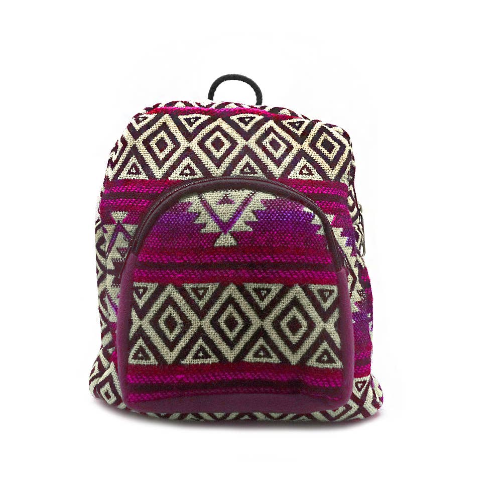 Pichincha - Vente Sac à dos – femme - Sac à dos équatorien à rayures tribales Mini « Baby »11