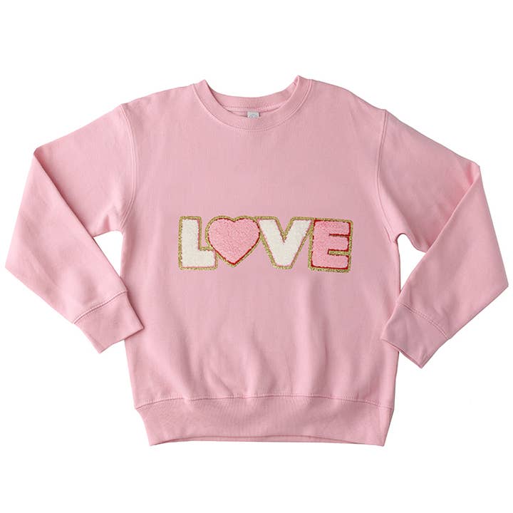 Chenille Lovey Sweatshirt for wholesale by Sparkle Sisters by Couture Clips