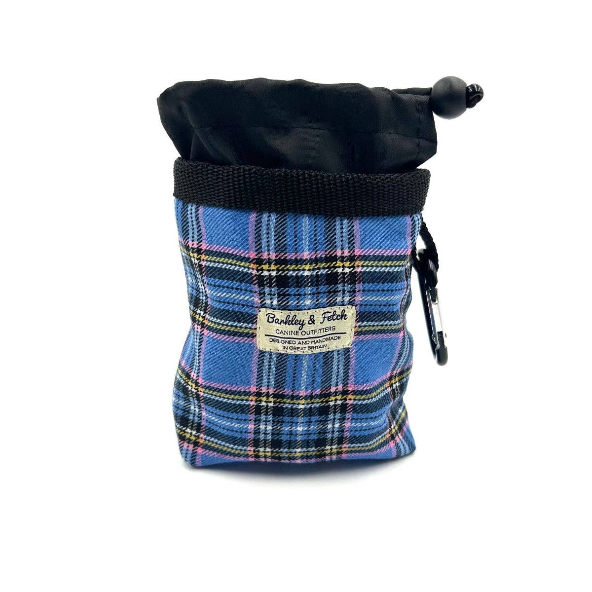 Barkley and Fetch – wholesale Pet treat bag – Dog – Blue Tartan Treat Bag1