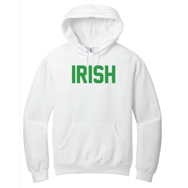 Irish Hooded Sweatshirt Adult Unisex for wholesale by Cotton Mule