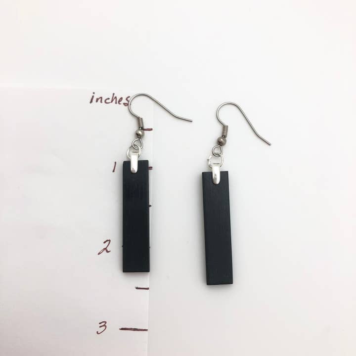 Forest Life Creations - Wholesale Dangle Earrings - Ebony Rod Earrings3